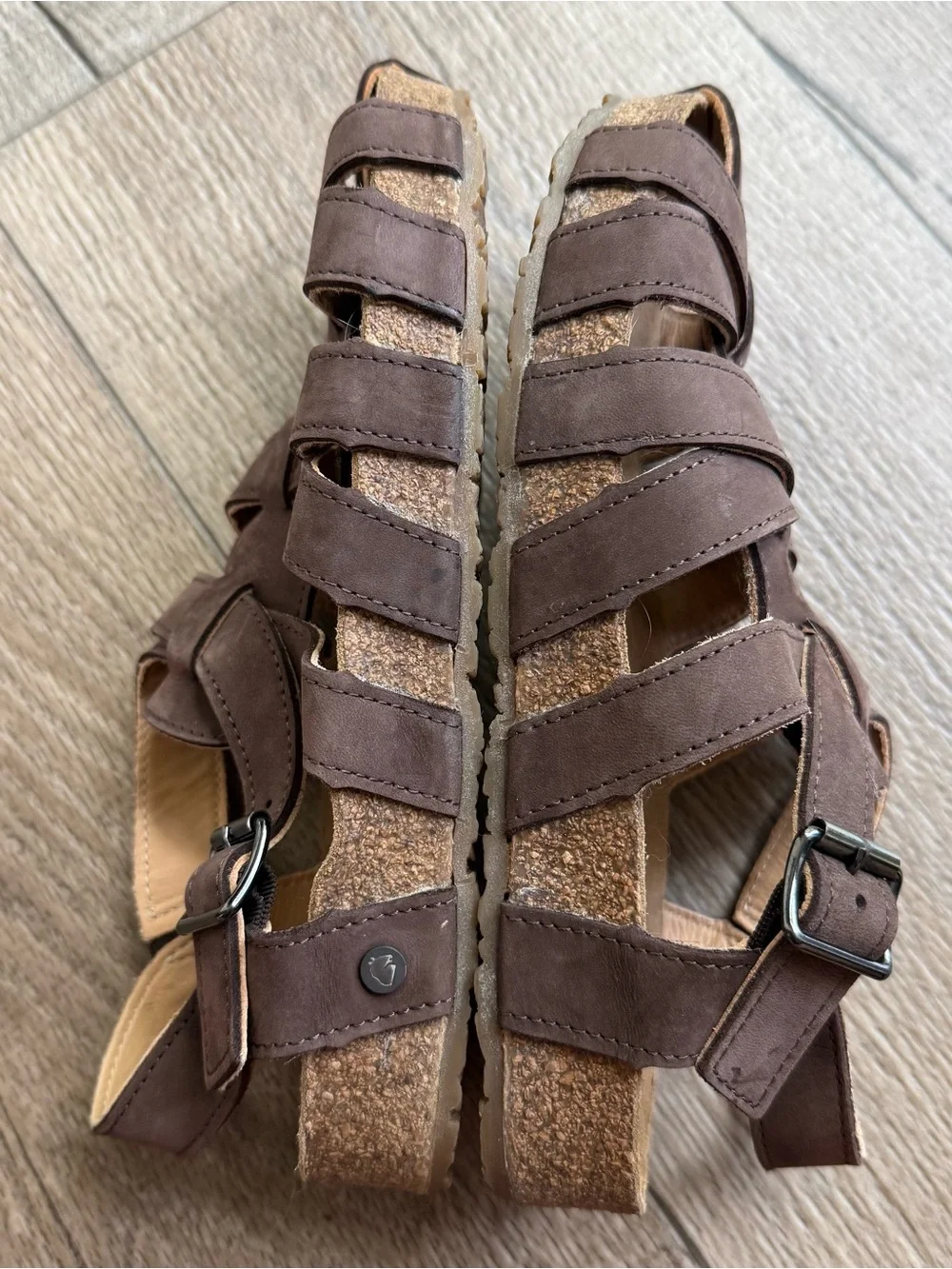 Haflinger Bio Paula fisherman Jesus sandals Women's size 37 US 6 brown